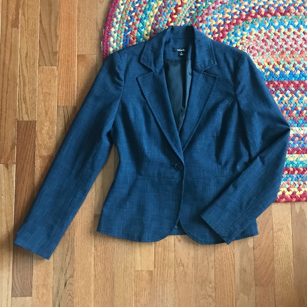 Rafaella Structured Navy Blue Blazer